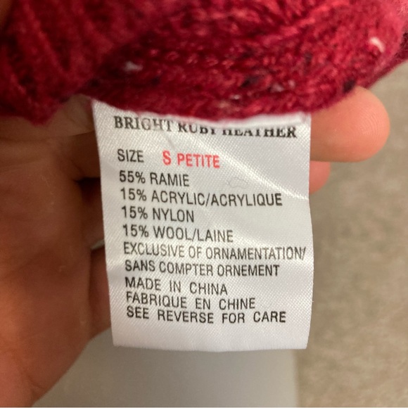 Woolrich red and white speckled wool blend pullover sweater - Picture 5 of 7